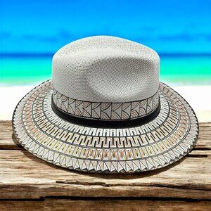 Custom Hand Painted Fedora Hat Brown And Black Painted In Detail Unisex Size L